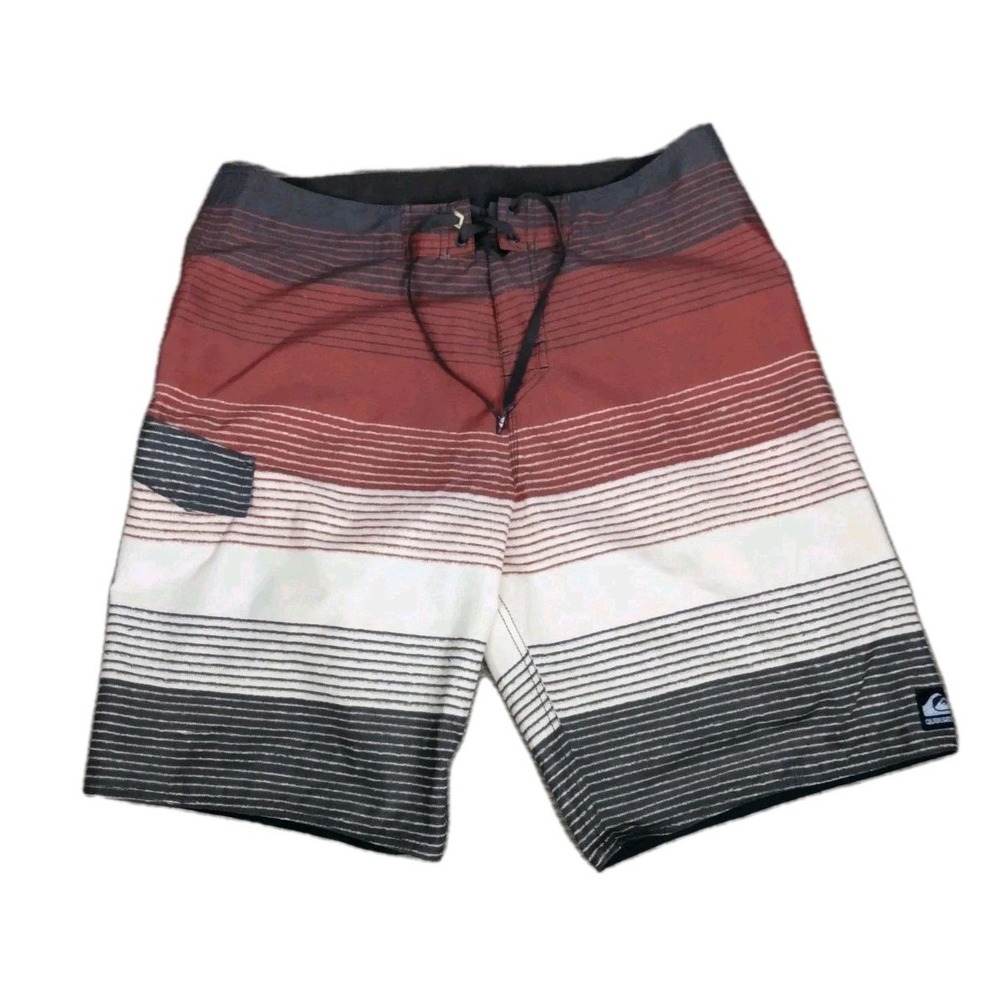 Quiksilver Boardshorts Swim Trunks Sz 36 Striped Multicolor Beach Outdoor‎